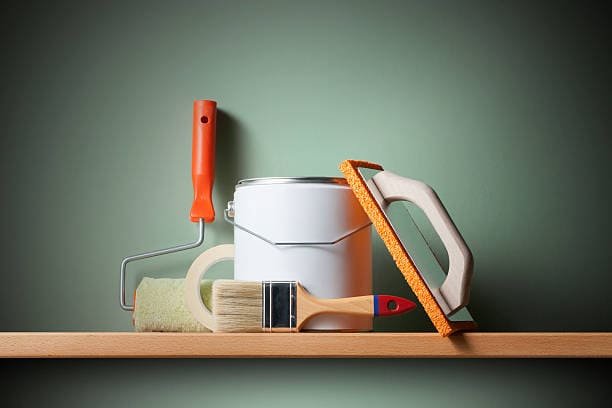 paint brush and paint roller