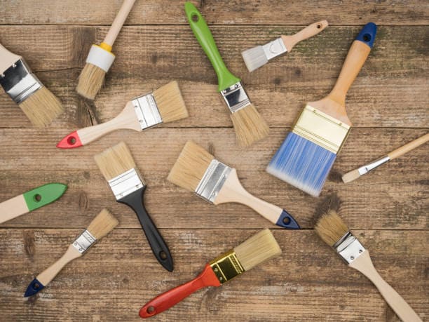 different types of paint brushes