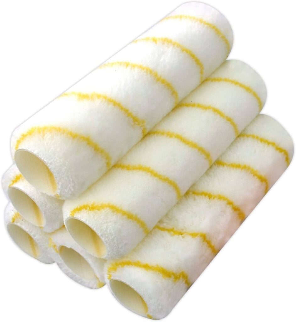 Pro Grade 9-Inch Microfiber Paint Roller Covers 6 Pack