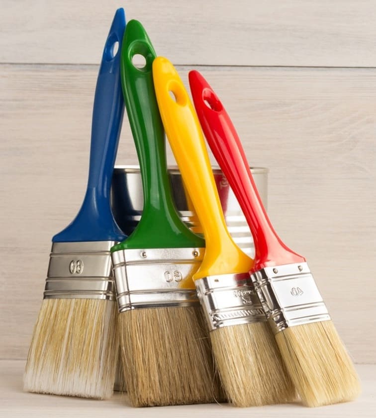 What is the material of paint brush bristles