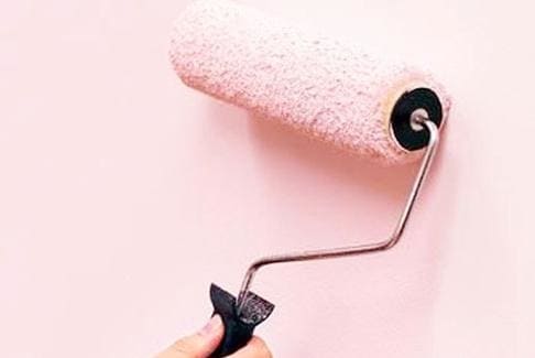 how to paint the walls perfectly  brush the wall with a roller brush