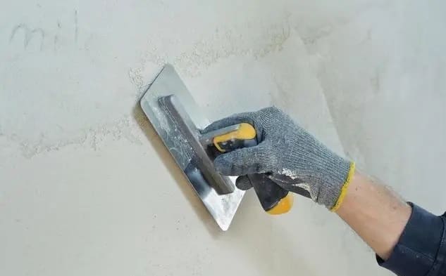 use plaster and use a ruler to lean straight
